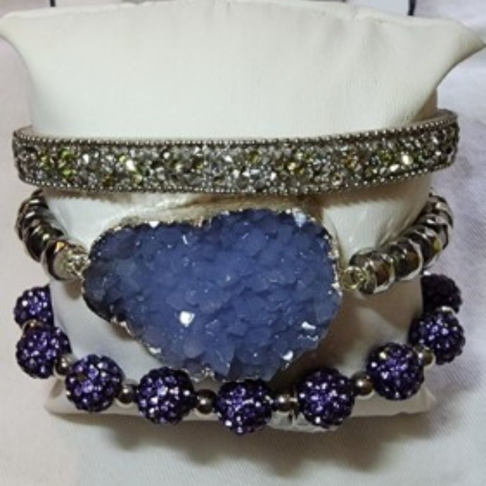 BP Holiday Stack | Druzy Stone | 3 Bracelets